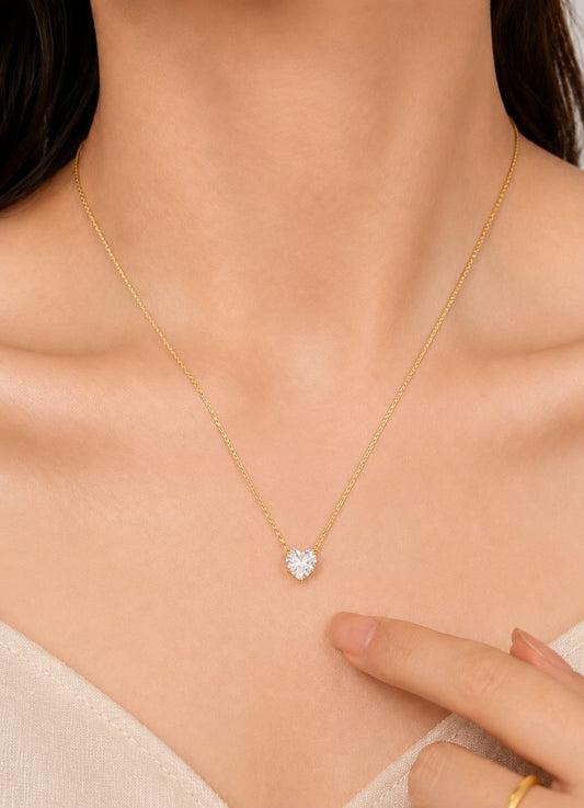 Celestia Heart Crystal Necklace