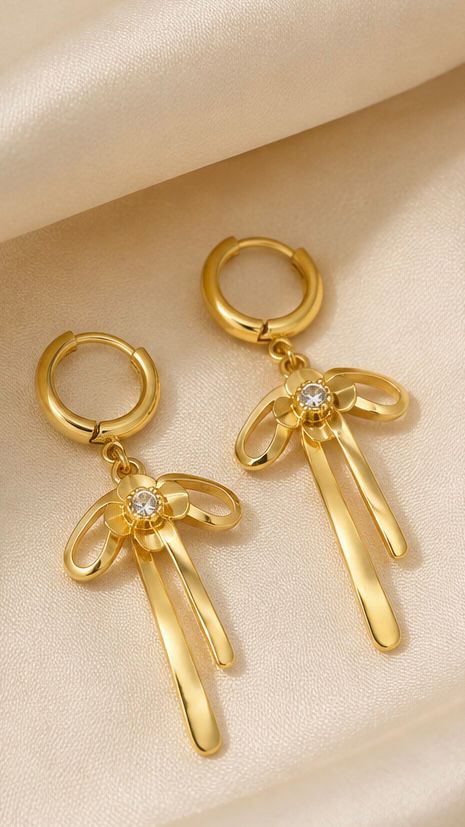 Aurelia Ribbon Bloom Hoop Earrings