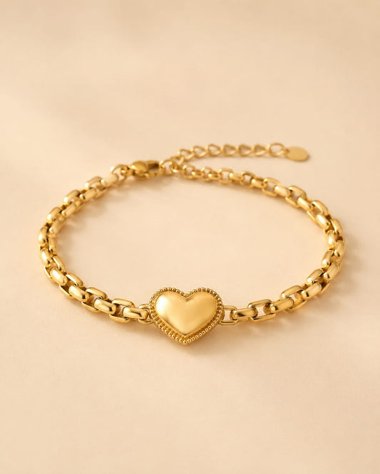 Golden Heart Promise Bracelet